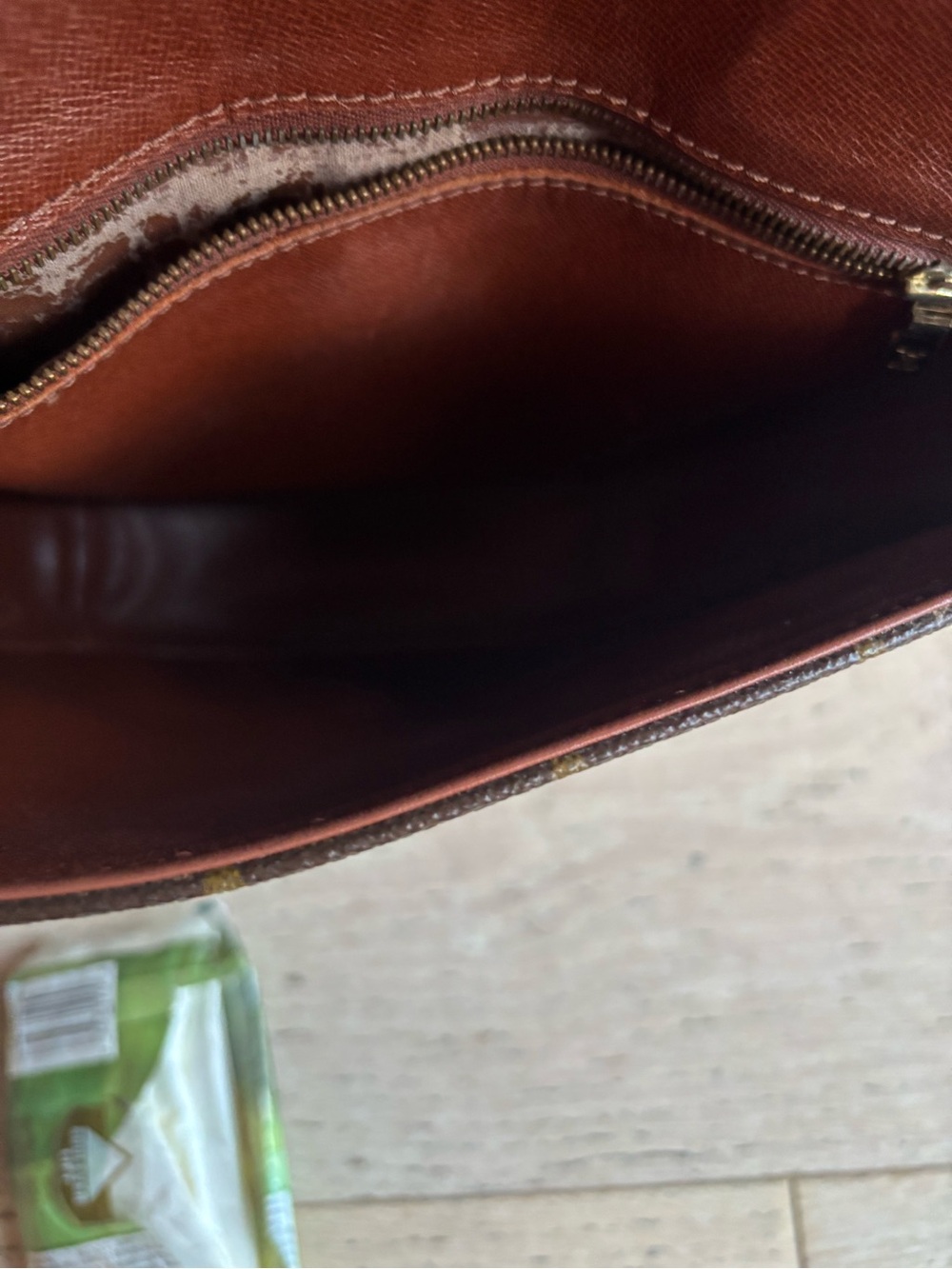 Authentic Louis Vuitton Monogram Crescent Crossbody Bag with Tan Leather Strap - Picture 4 of 4